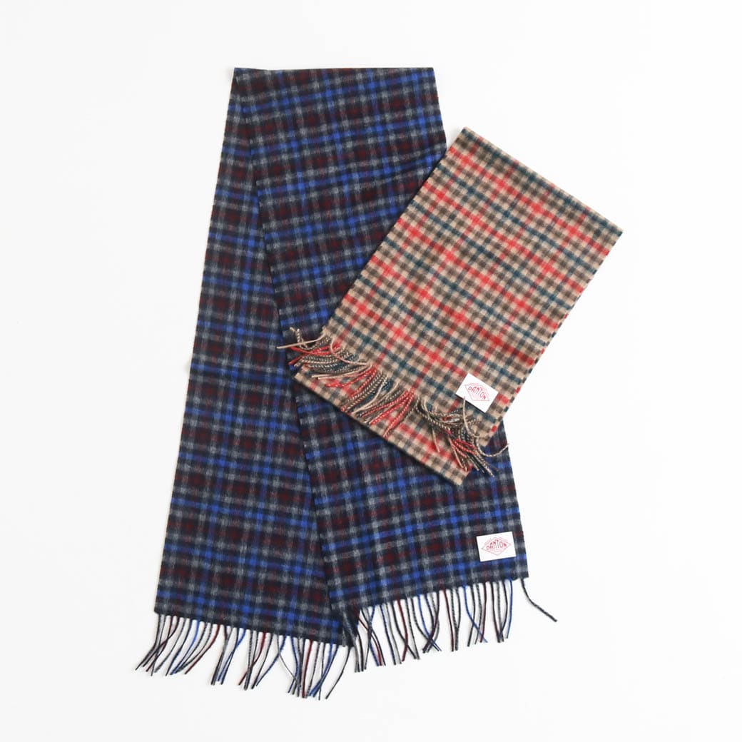DANTON ダントン マフラー ウールカシミアマフラー チェック DANTON ダントン ウール／カシミヤ マフラー｜BORN FREE ONLINE SHOP
