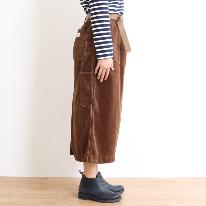 DANTON（ダントン） CNC CORDUROY WORK SKIRT ベルト付きコーデュロイ