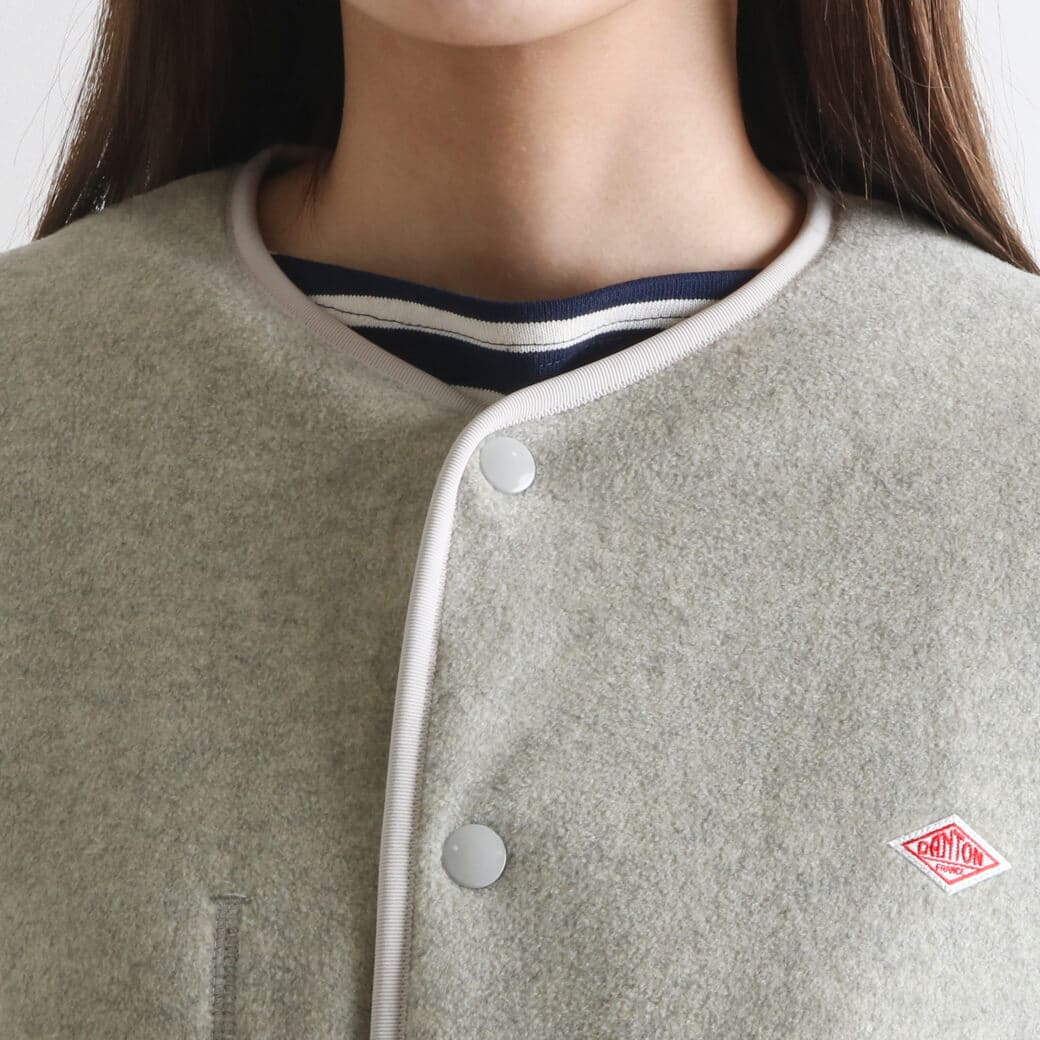DANTON/ダントン　フリース ノーカラーカーディガン　グレー38 楽天市場】DANTON ダントン ノーカラーフリースカーディガン