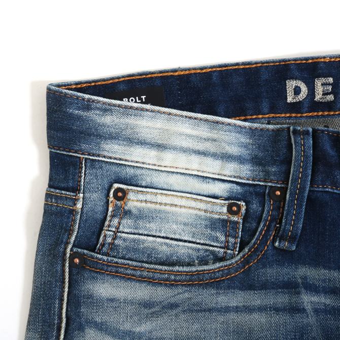 DENHAM BOLT 高級デニム サイズ32 レザーパッチ 人気ファッション - DENHAM BOLT 高級デニム サイズ32 レザーパッチ