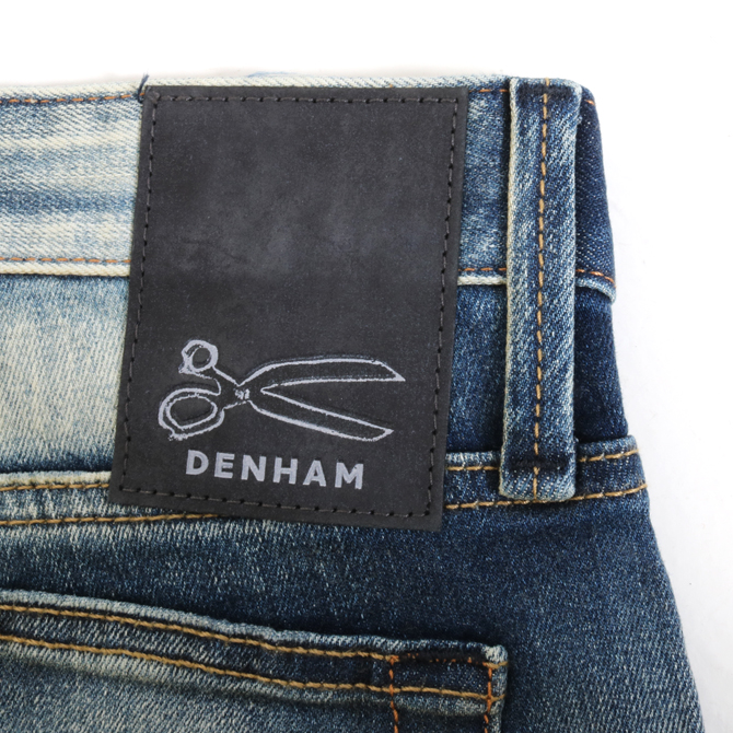 DENHAM BOLT 高級デニム サイズ32 レザーパッチ 人気ファッション - DENHAM BOLT 高級デニム サイズ32 レザーパッチ