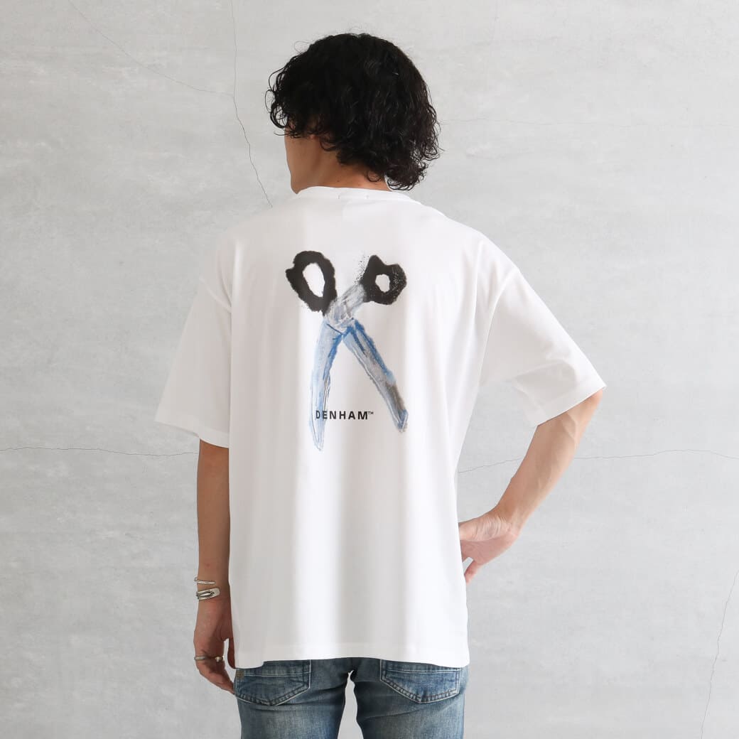 DENHAM　デンハム ウォーター ペインティング シザー Tシャツ