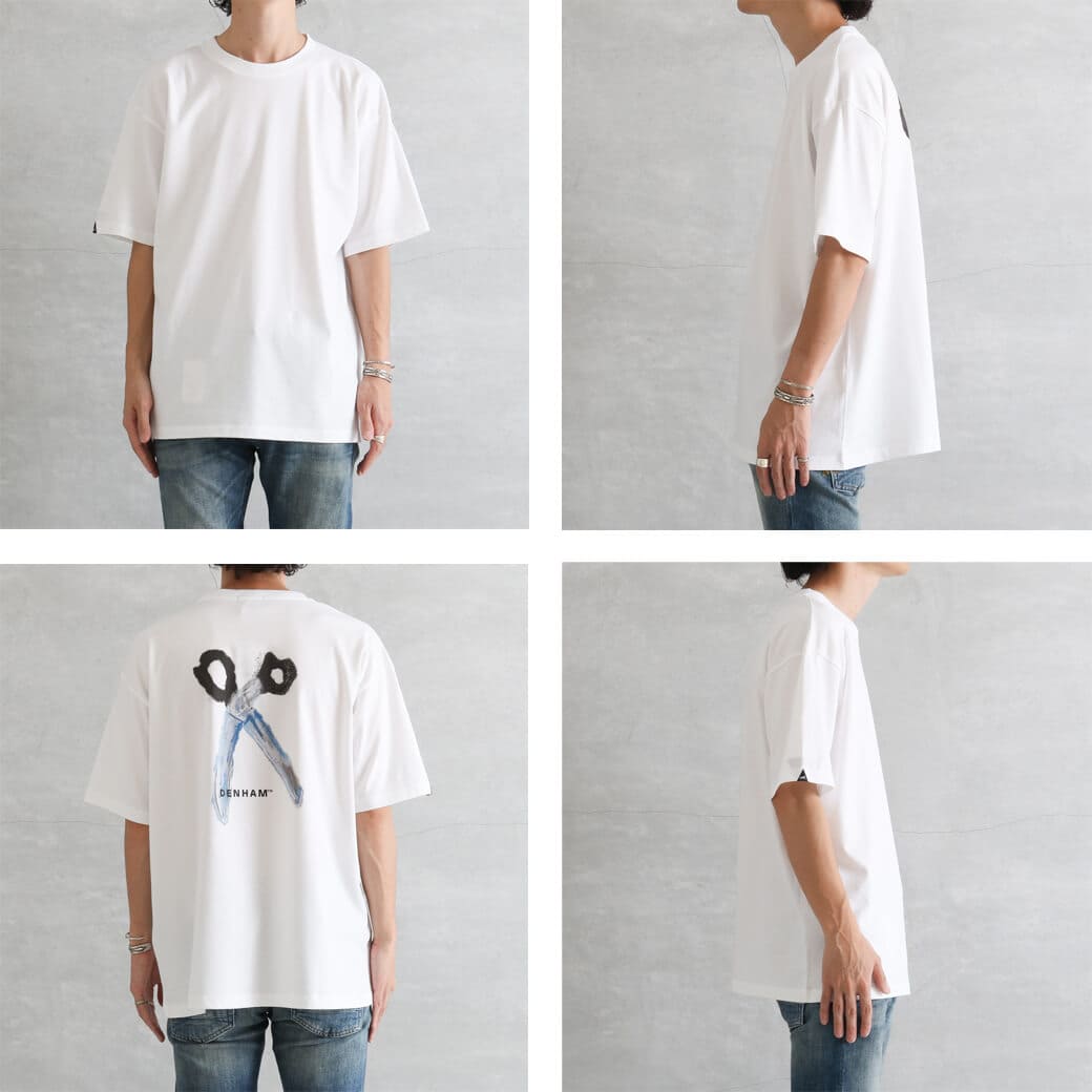 DENHAM／デンハム／WATER PAINTING SCISSOR TEE DENHAM デンハム ウォーター ペインティング シザー Tシャツ