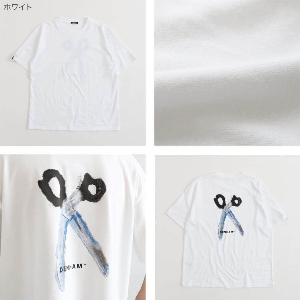 DENHAM デンハム ウォーター ペインティング シザー Tシャツ