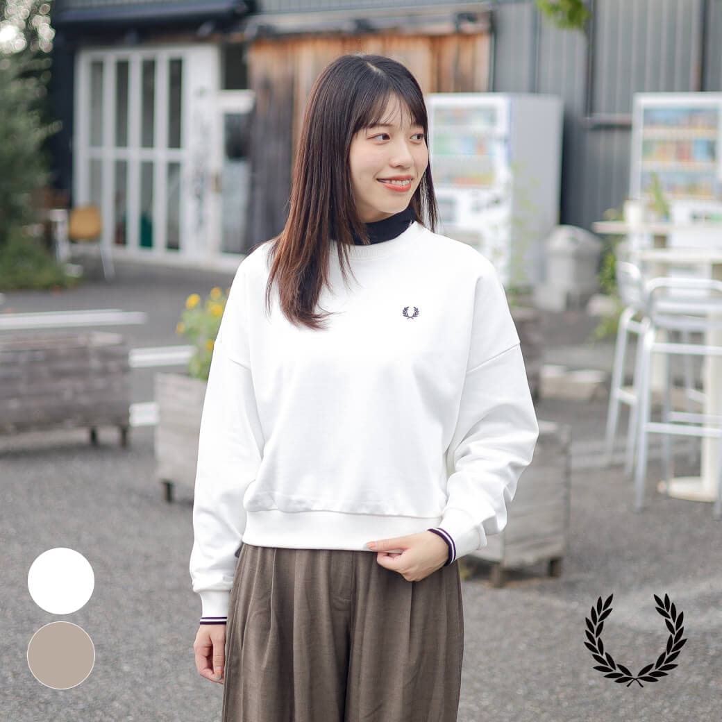 【未使用新品】FRED PERRY ホワイト スウェット 65135 サイズ10 FRED PERRY トレーナー スウェット 「別注」FRED / SWEAT