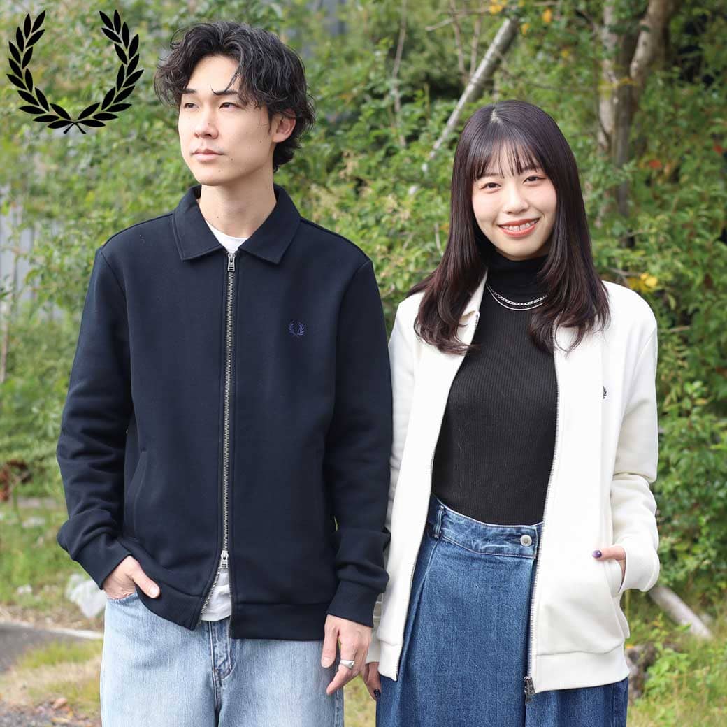 FRED PERRY フレッドペリー ジップスルーカラースウェットシャツ｜BORN