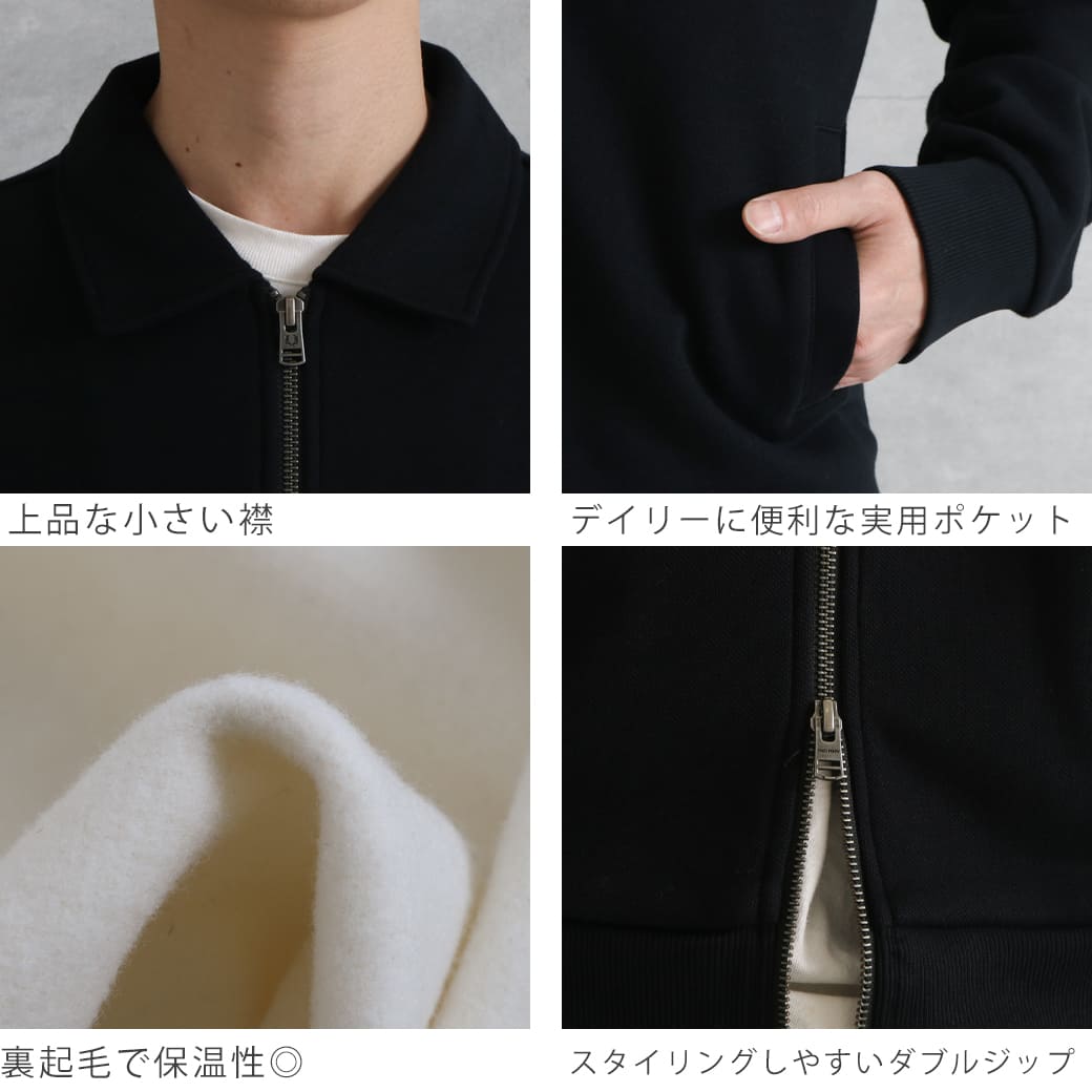 【新品】FRED PERRY コットン ジップスルー スウェットシャツ FRED PERRY フレッドペリー ジップスルーカラースウェットシャツ｜BORN