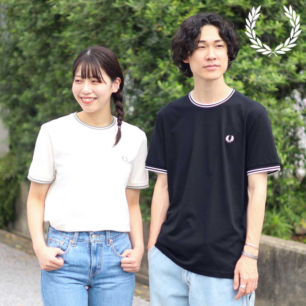 ■FRED PERRY ツイン ティップTシャツ M1588 FRED PERRY/Twin Tipped T-Shirt / M1588 【限定展開】｜Daytona