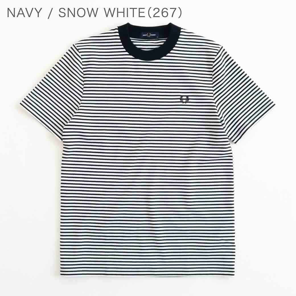 FRED PERRY フレッドペリー ファイン ストライプ Tシャツ｜BORN