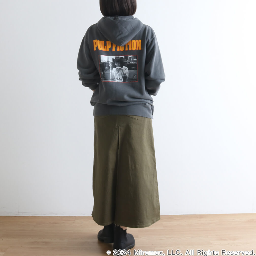 FLAG STUFF PULP FICTION パーカー L オレンジ レア パルプフィクション 「BUTCH & MARSELLUS」「PRETTY FU○CKIN