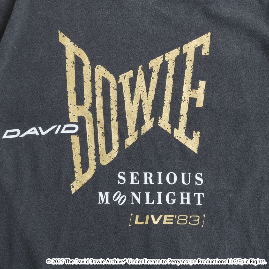GOOD ROCK SPEED グッドロックスピードDAVID BOWIE グリッタープリントTシャツ 25DAB101W【クリックポスト可】 DAVID BOWIE | デヴィッド・ボウイ GLITTER PRINT T-SHIRT