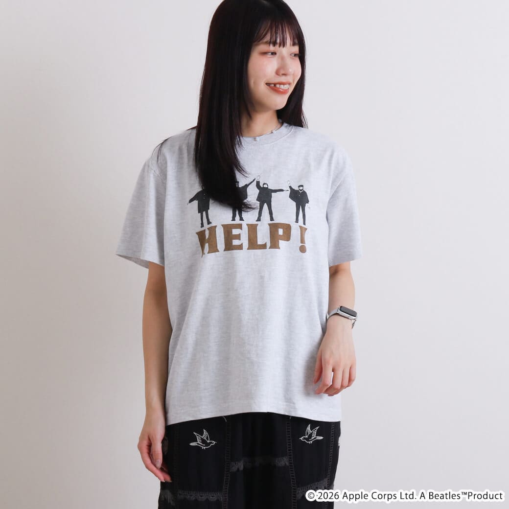 GOOD ROCK SPEED グッドロックスピード THE BEATLES  |“HELP!” Front & Back Print T-Shirt