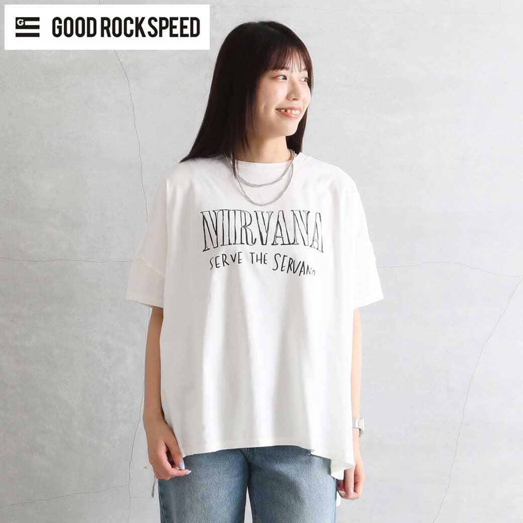 NIRVANA Siliver フェード加工 L/S Tシャツ ニルヴァーナ GOOD ROCK SPEED グッドロックスピード NIRVANA ニルヴァーナ Serve