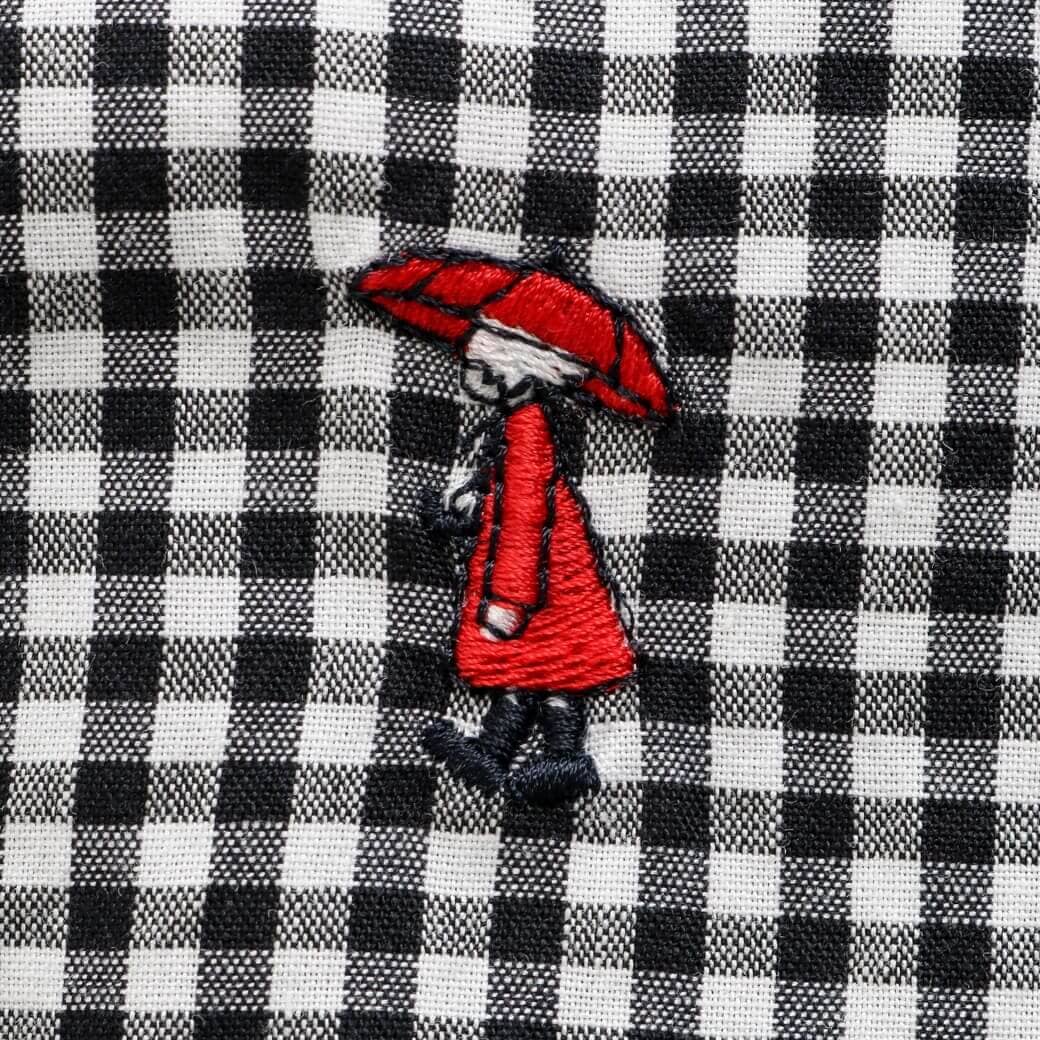 grin グリン ブロード雨の日刺繍ラウンドシャツ｜BORN FREE