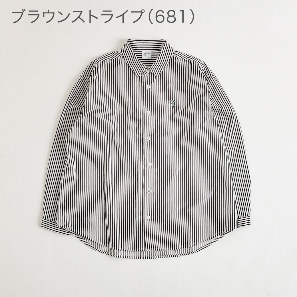 grin グリン ブロード雨の日刺繍ラウンドシャツ｜BORN FREE ONLINE SHOP