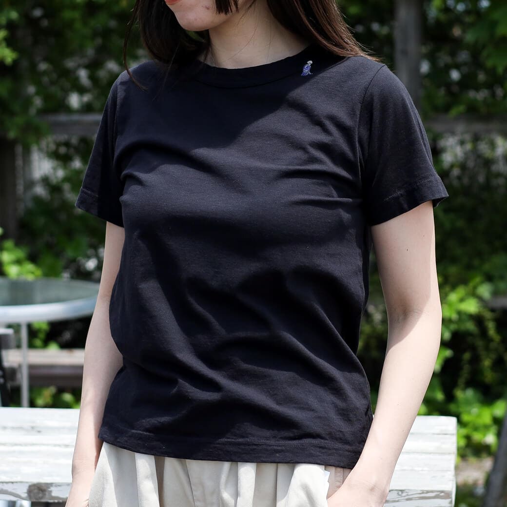 grin グリン エーゲ海コーヒー刺繍半袖Tシャツ
