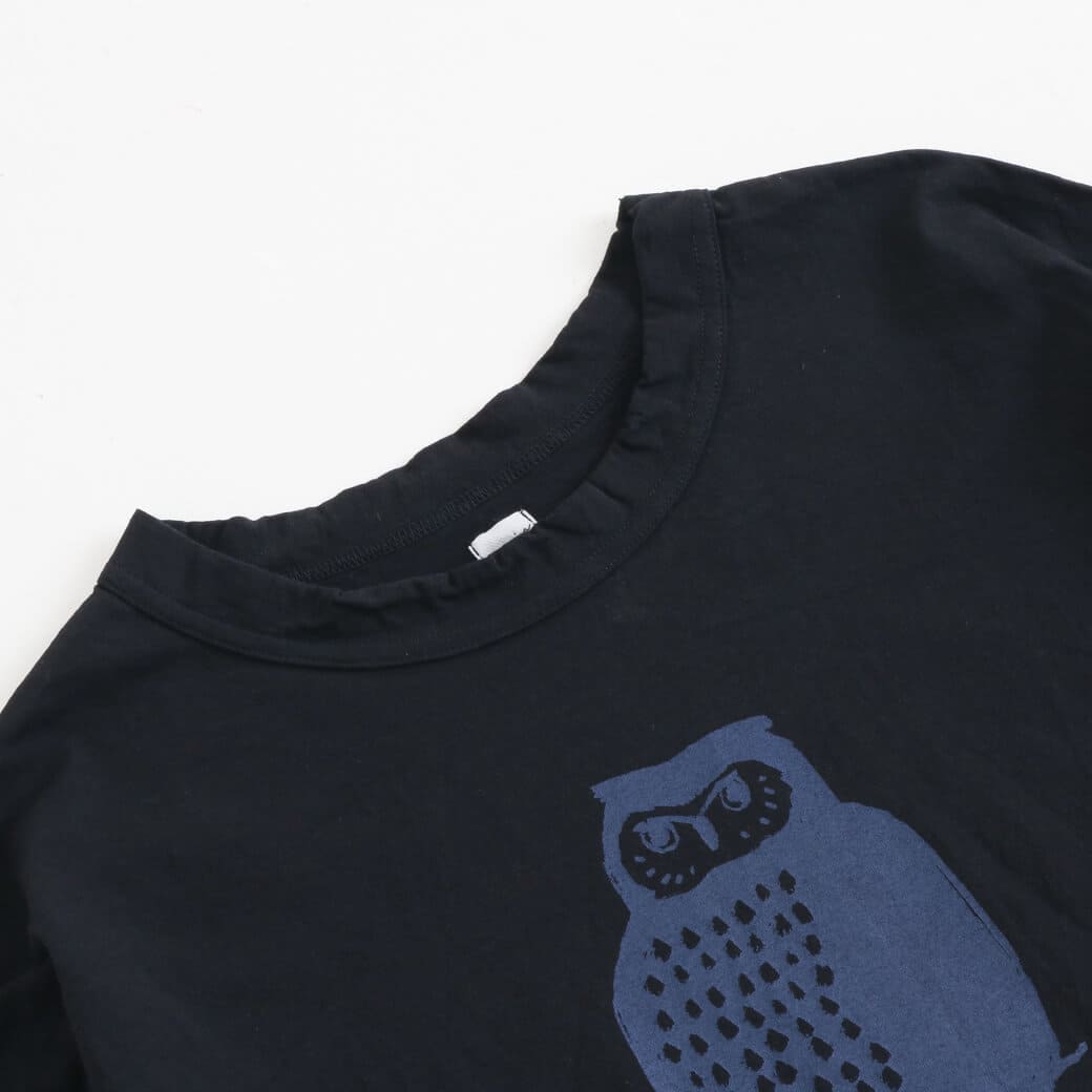 grin グリン エーゲ海 ふくろう プリント 長袖 Tシャツ｜BORN
