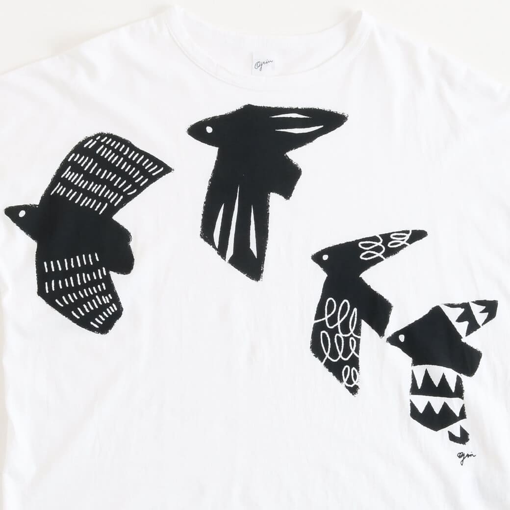 grin グリン B天竺鳥 プリント 長袖 Tシャツ｜BORN FREE ONLINE SHOP