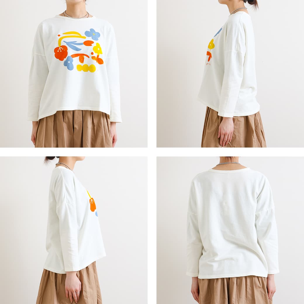 grin グリン Hインレイ フラワープリント長袖プルオーバー｜BORN FREE