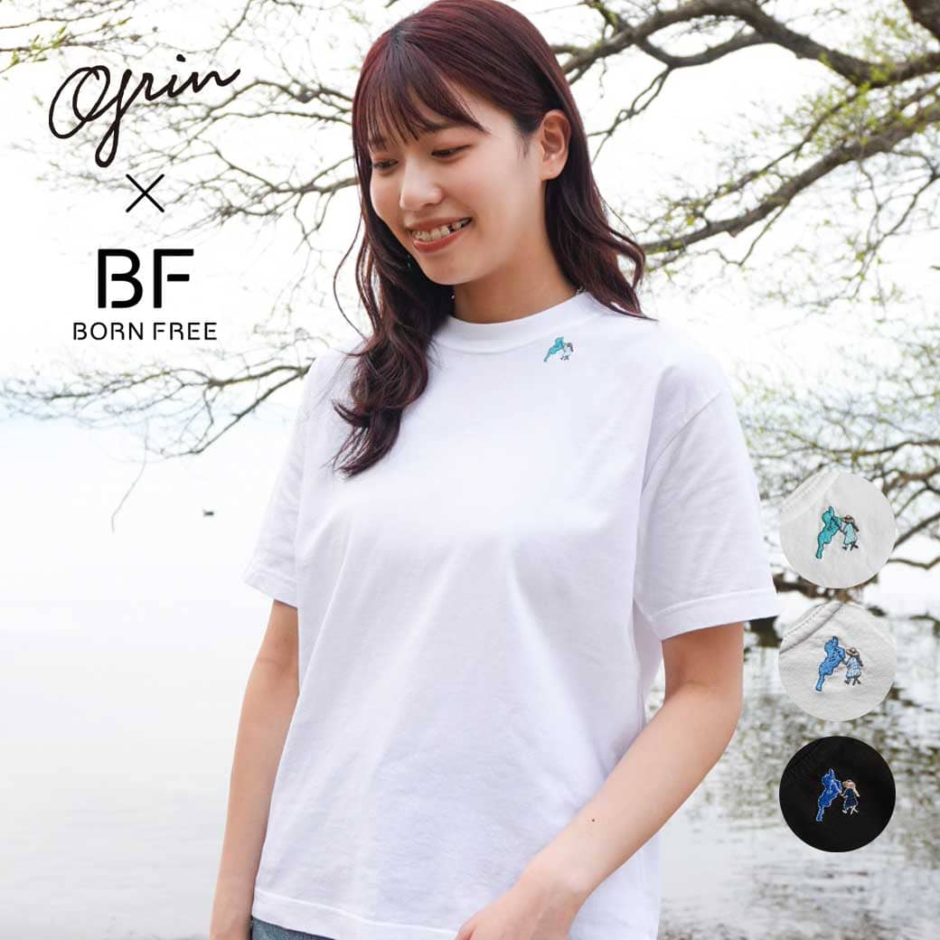 grin×BORN FREE 別注 OGエーゲ海琵琶湖刺繍Tシャツ｜BORN FREE ONLINE SHOP