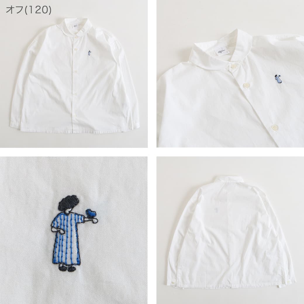 grin グリン ブロード小鳥刺繍シャツ｜BORN FREE ONLINE SHOP