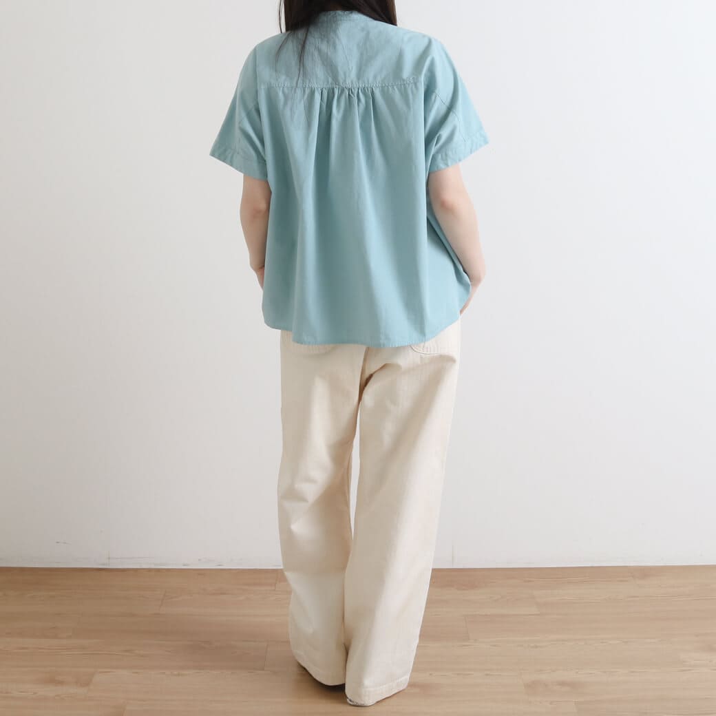 grin グリン 染めブロード フリルシャツ｜BORN FREE ONLINE SHOP