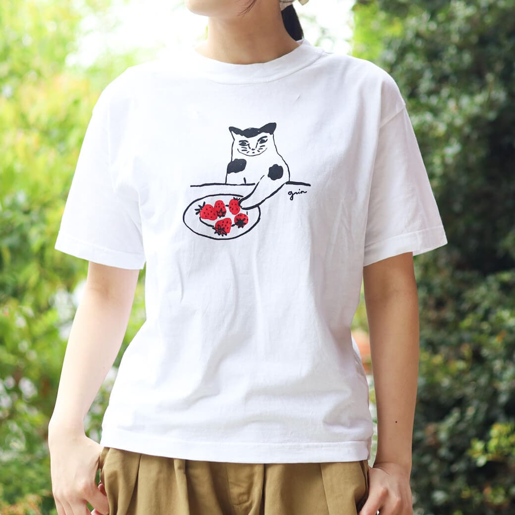 grin グリン OGエーゲ海キャットベリープリントTシャツ