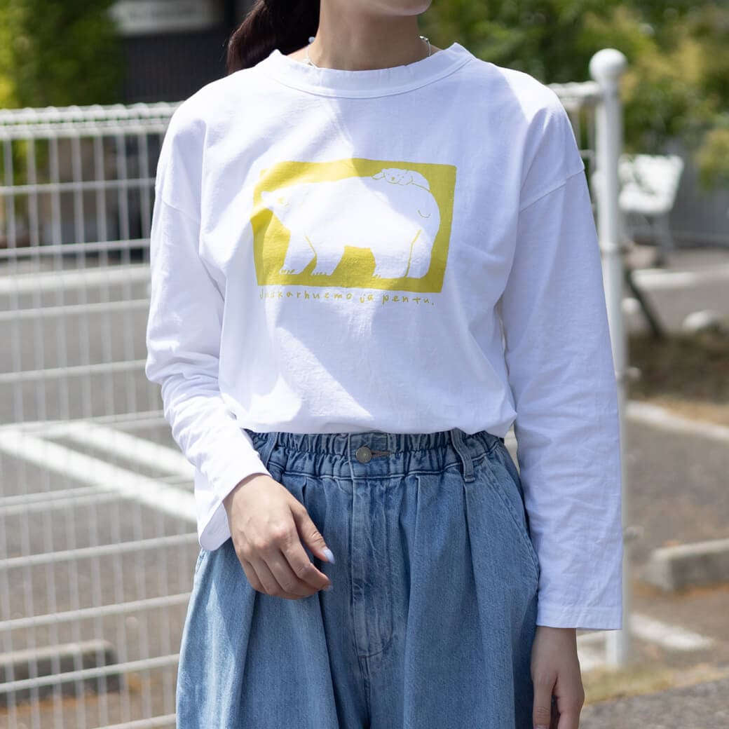 grin グリン OGエーゲ海 シロクマ親子プリントTシャツ