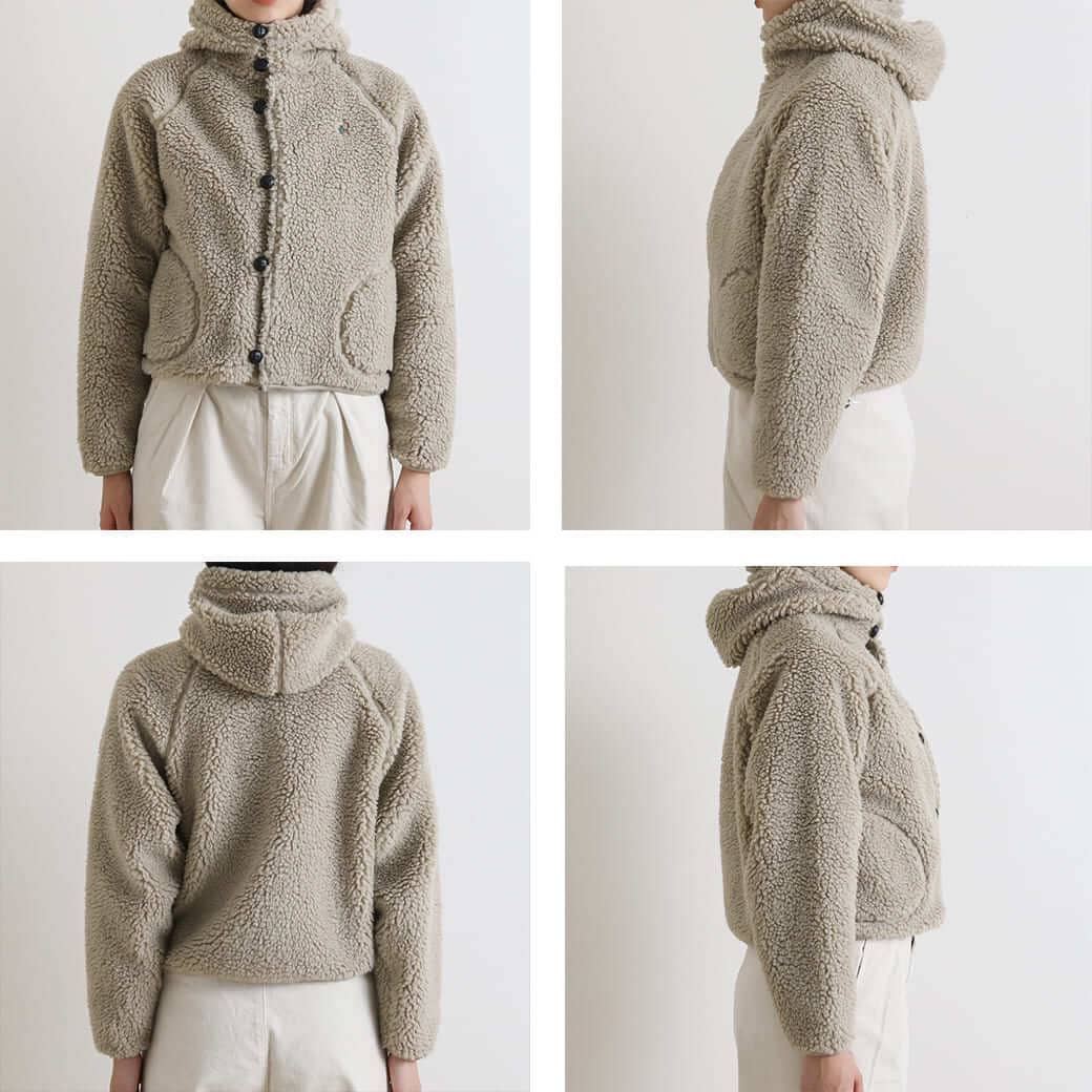 Gymphlex ジムフレックス ボアフードショートジャケット｜BORN FREE