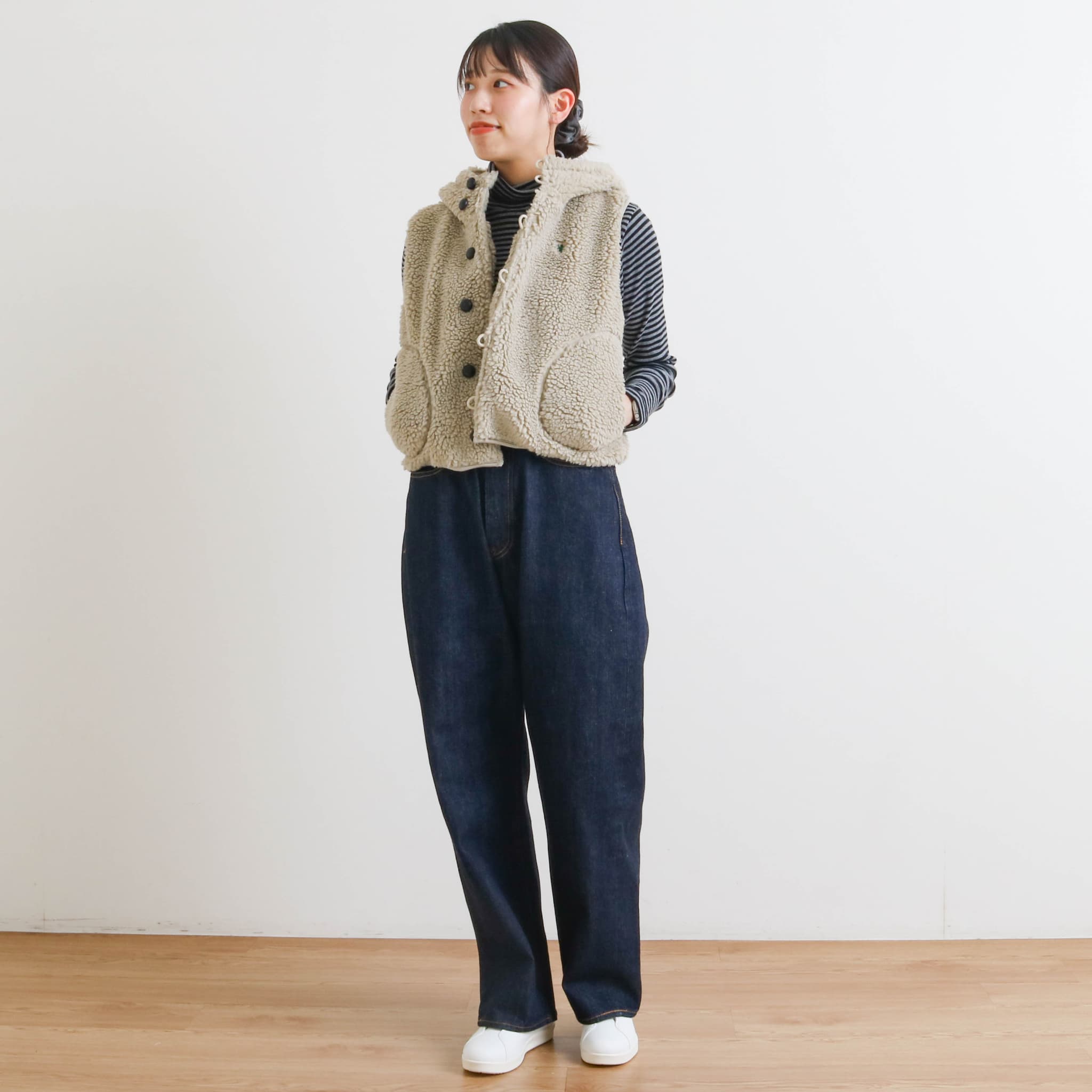 Gymphlex ジムフレックス ボア フード ショート ベスト｜BORN