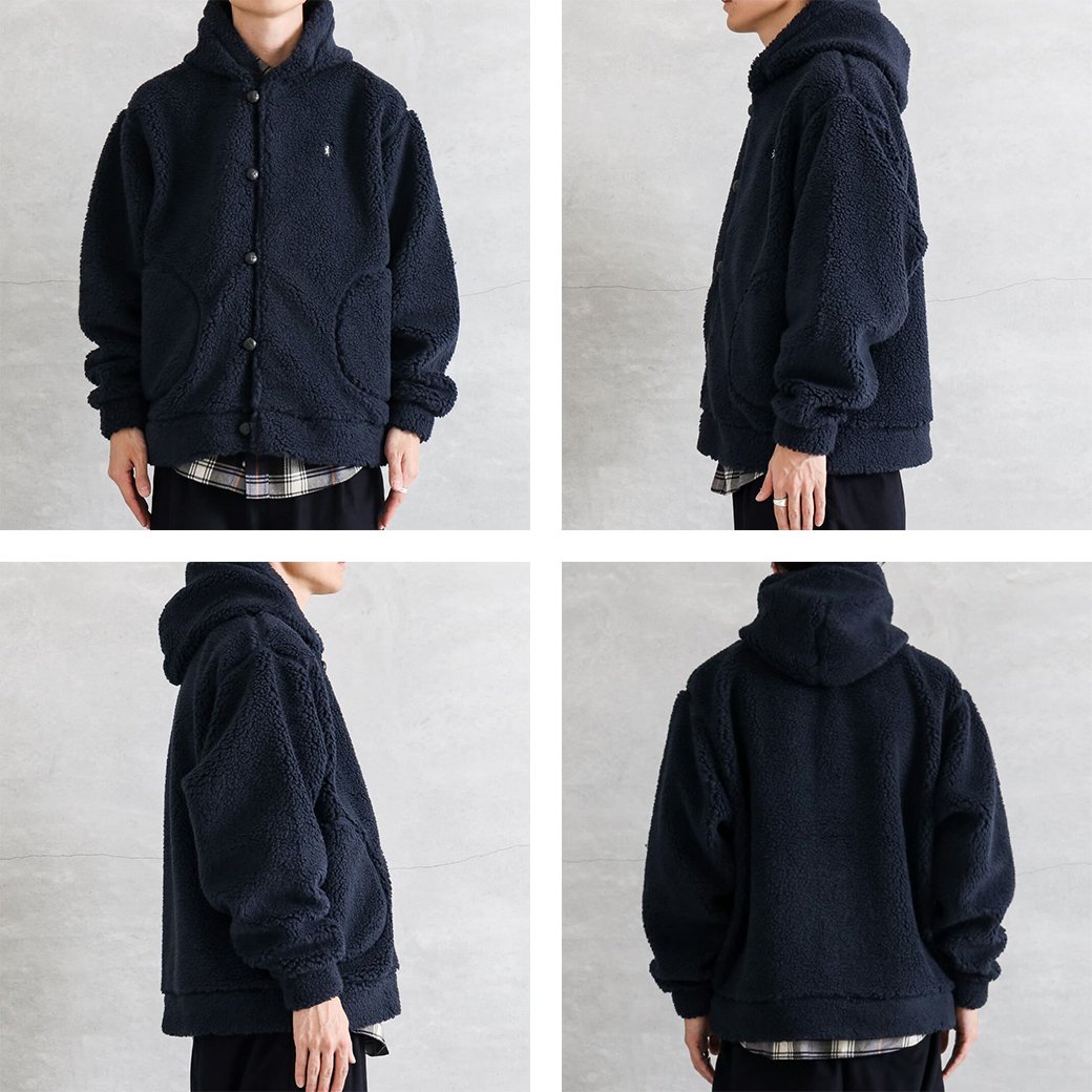 Gymphlex ジムフレックス ボアフーデッドジャケット｜BORN FREE