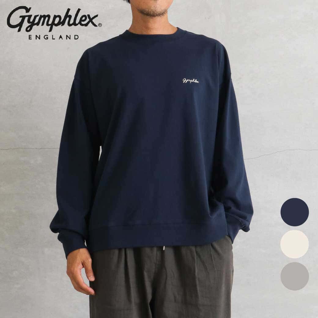 ジムフレックス クルーネック長袖プルオーバーTシャツ Gymphlex GY-C0486HKT 国内正規品 2025秋冬新作 gy-c0487hkt-1.jpg