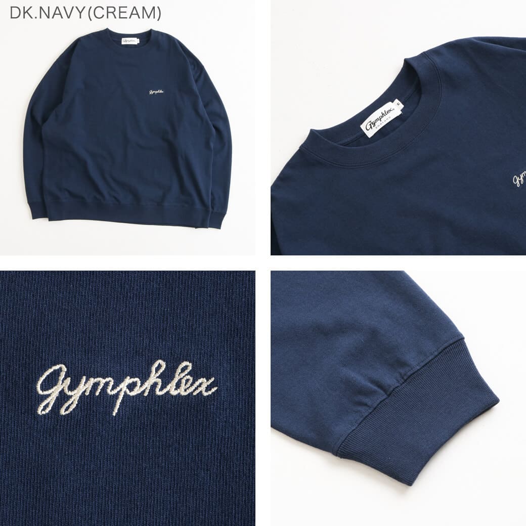 Gymphlex ジムフレックス コットンジャージー クルーネック長袖Tシャツ