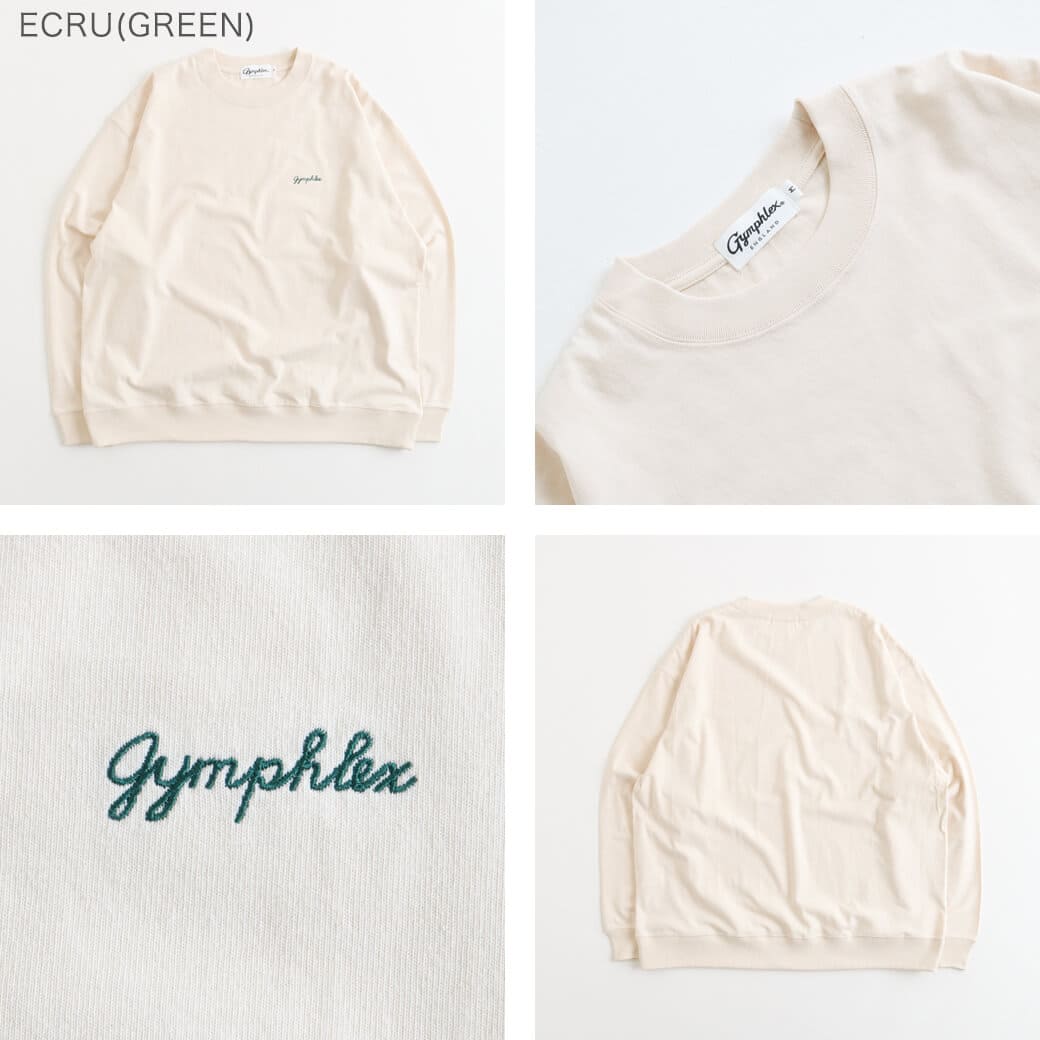 Gymphlex ジムフレックス コットンジャージー クルーネック長袖Tシャツ