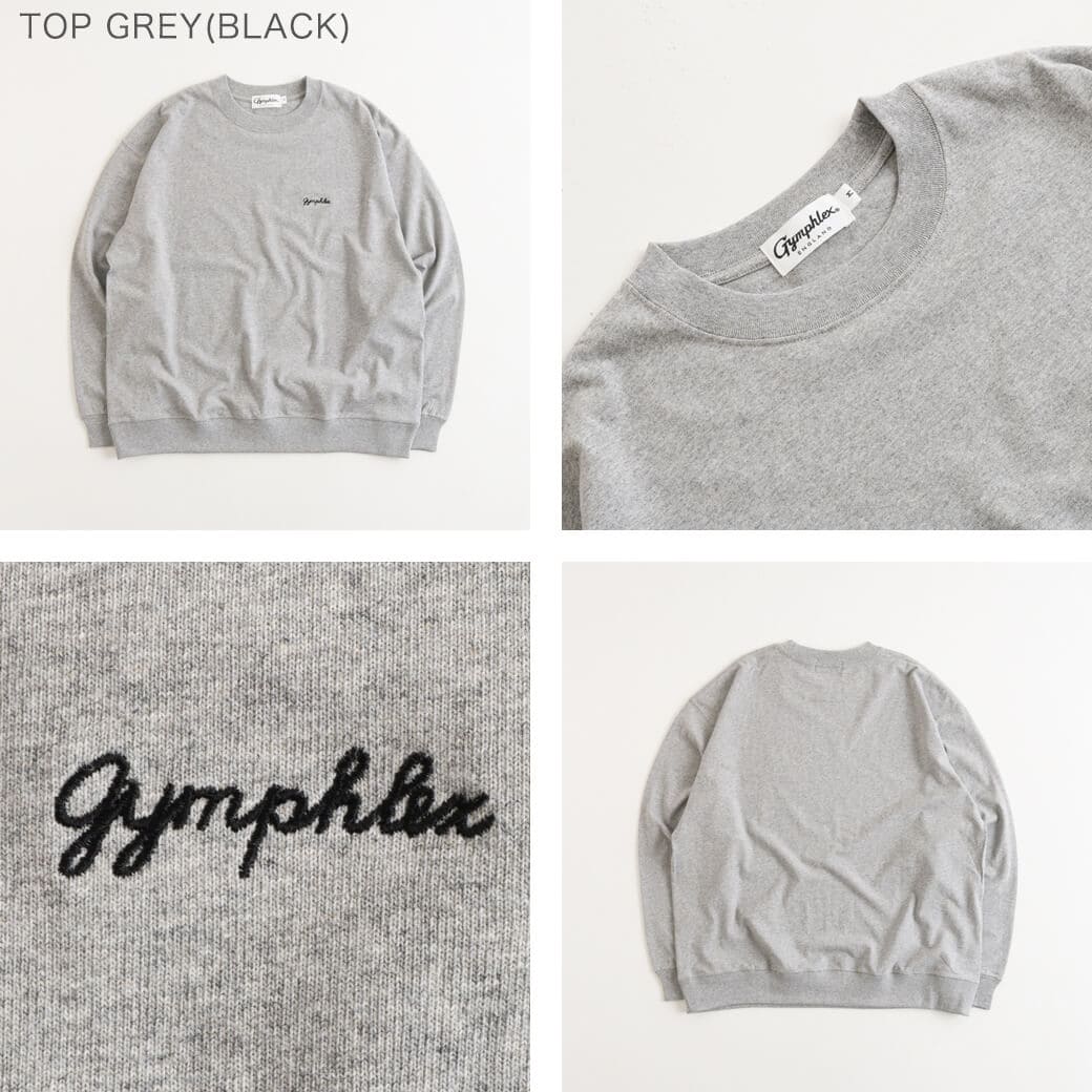 Gymphlex ジムフレックス コットンジャージー クルーネック長袖Tシャツ