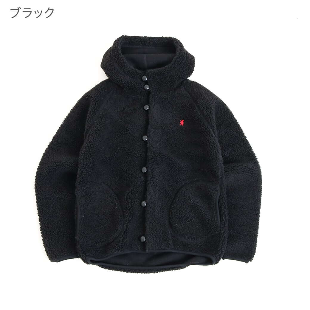 【未使用品】ジムフレックス ボアフリースジャケット くるみボタン 16 Gymphlex｜くるみボタン ボアフリース フーデッド ジャケット j