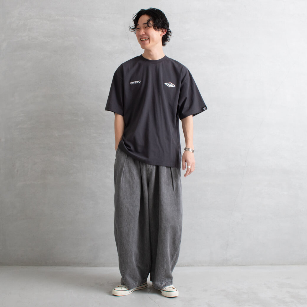 HARVESTY(ハーベスティ) デニムサーカスパンツ1グレー A12410]HARVESTY(ハーベスティ) BLACK DENIM CIRCUS PANTS