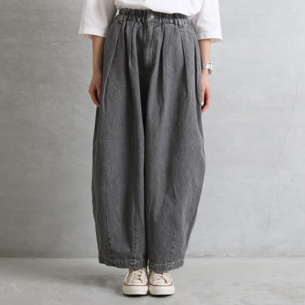 ハーベスティ サーカスパンツ ブラックデニム10ozグレーフェード　サイズ1 HARVESTY ハーベスティ ブラックデニム サーカスパンツ グレーフェード