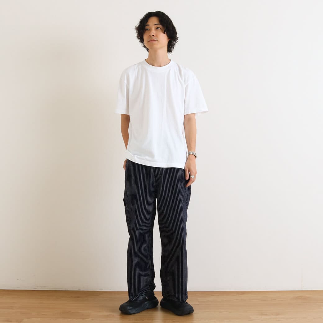 HARVESTY ハーベスティ ペンシルストライプ ビッグペインターパンツ