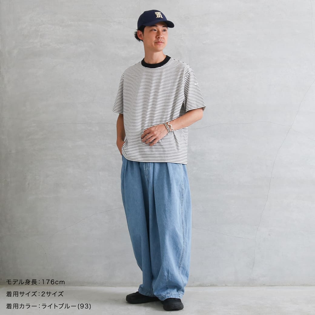 HARVESTY ハーベスティ 10オンス デニムサーカスパンツ ライトブルー