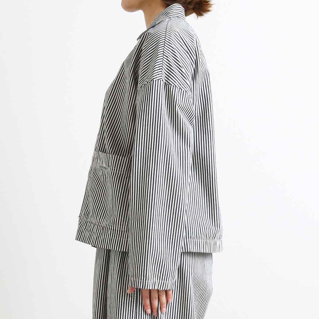 HARVESTY ハーベスティ ストライプ ショートカバーオール｜BORN