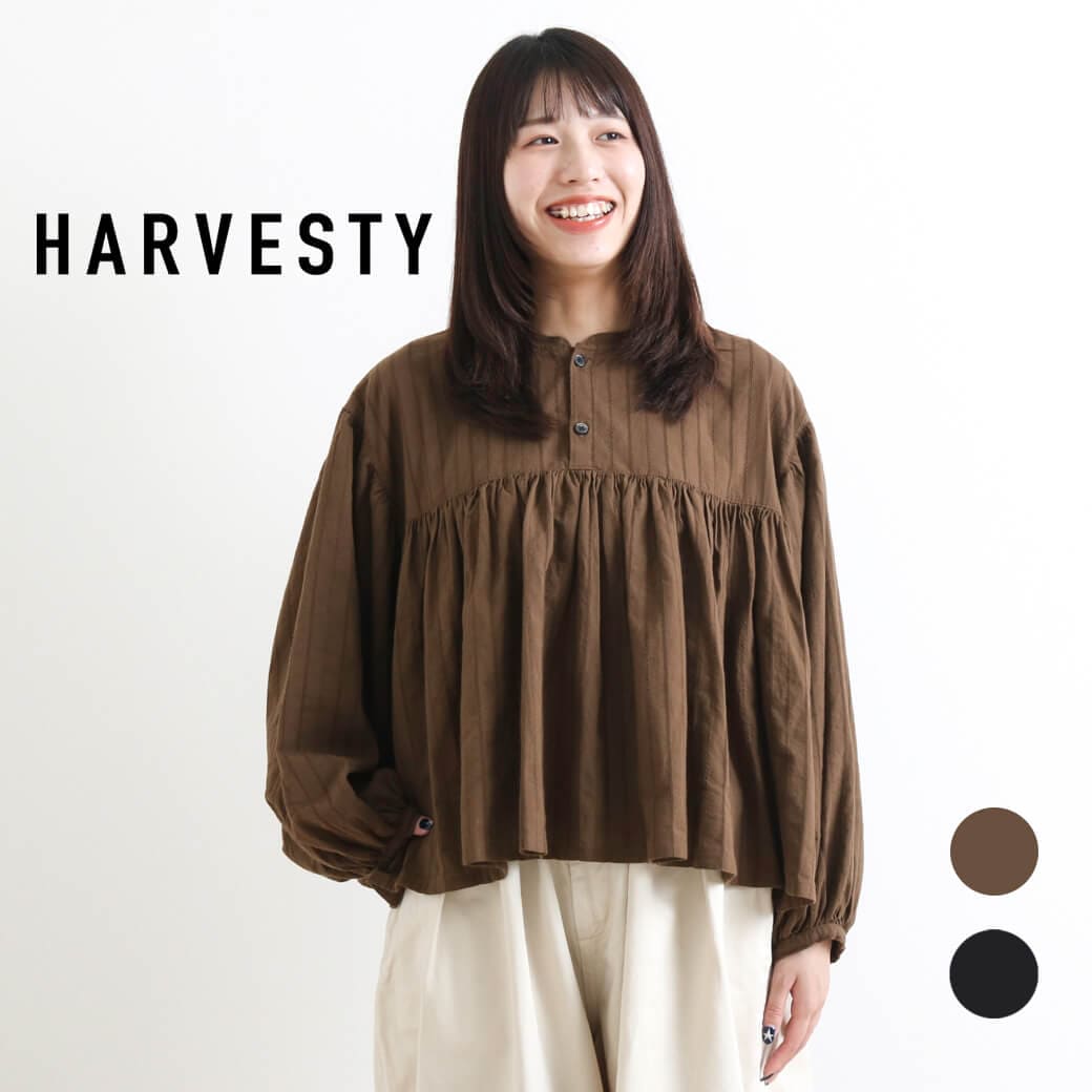 HARVESTY ハーベスティ ドビーレース ボヘミアンブラウス｜BORN FREE