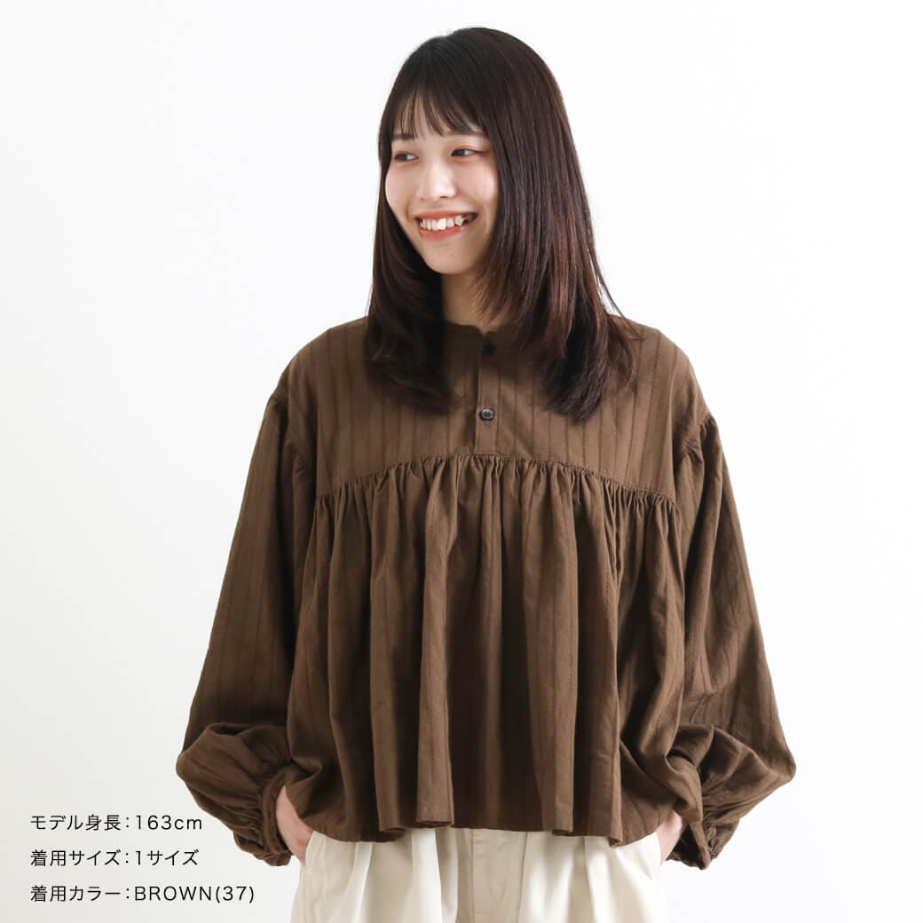 HARVESTY ハーベスティ ドビーレース ボヘミアンブラウス｜BORN FREE