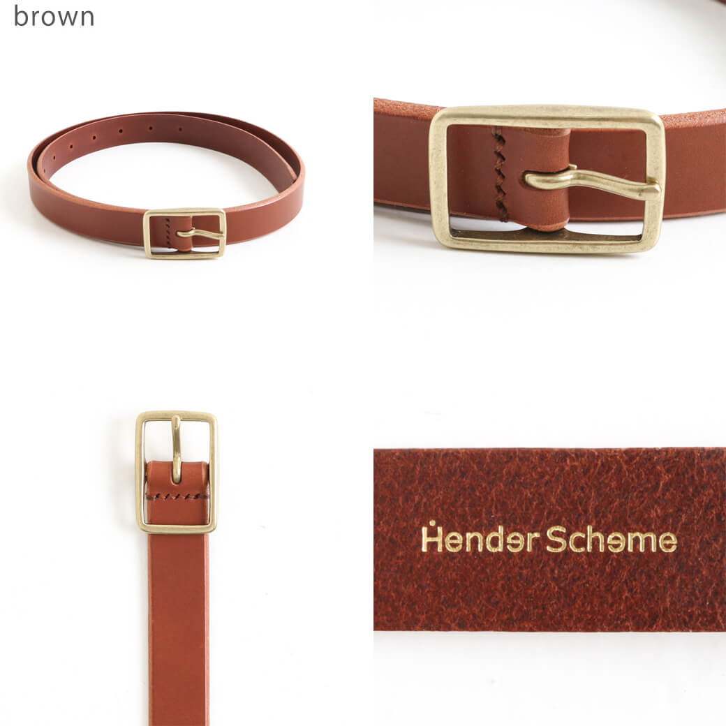 エンダースキーマ/rectangle belt ブラウン/2025年モデル Rectangle Belt(ONE Black/ブラック): Hender Scheme