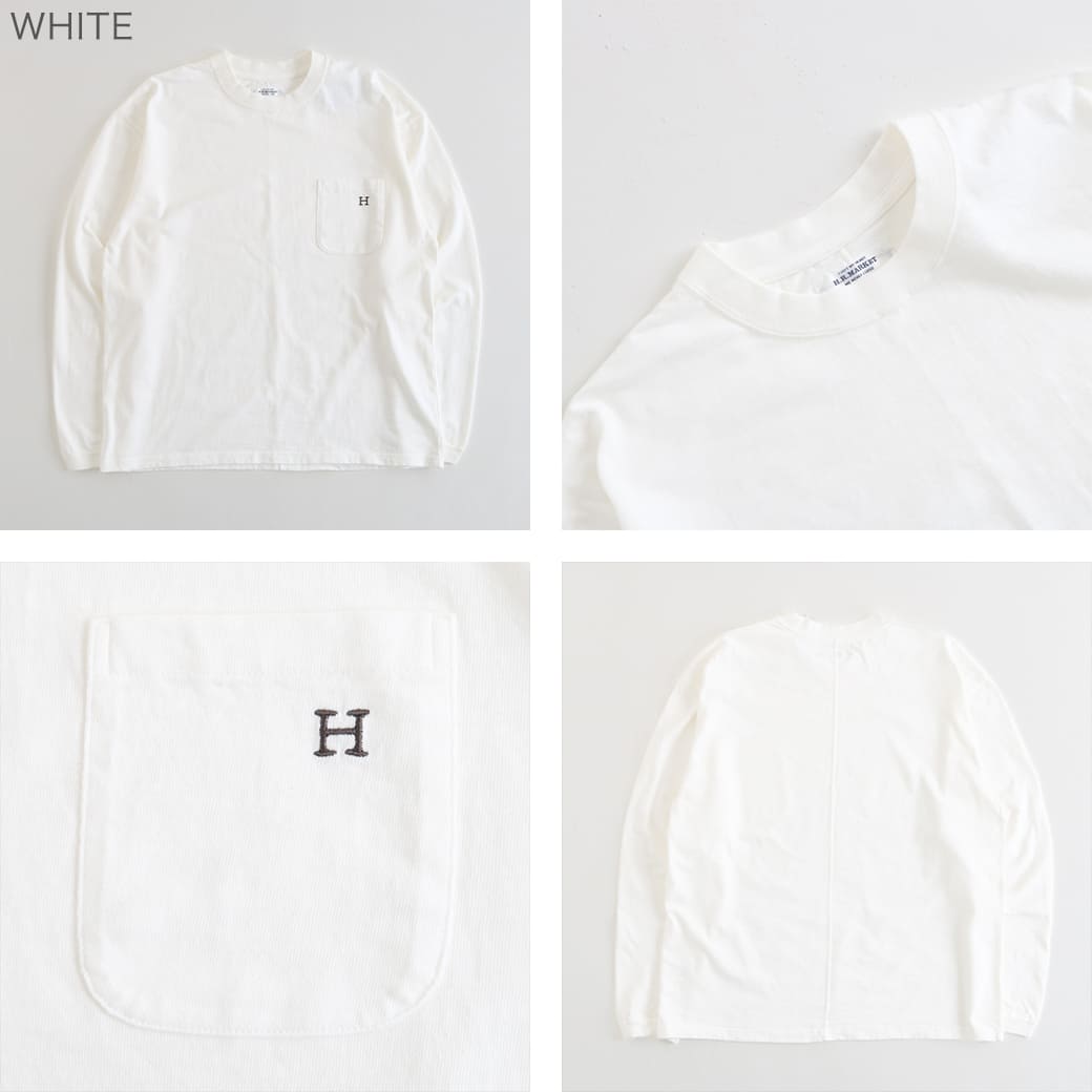 古着 ハリウッドランチマーケット 総手刺繍 コットンシャツ 白 HOLLYWOOD RANCH MARKET ハリウッドランチマーケット スラブ天竺