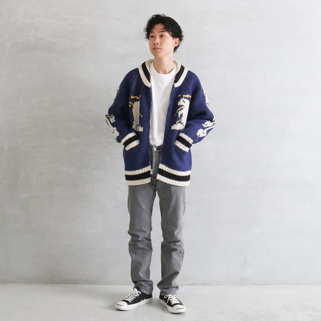 希少品】HOUSTON•ヒューストンカウチンセーター グレーX-LARGE