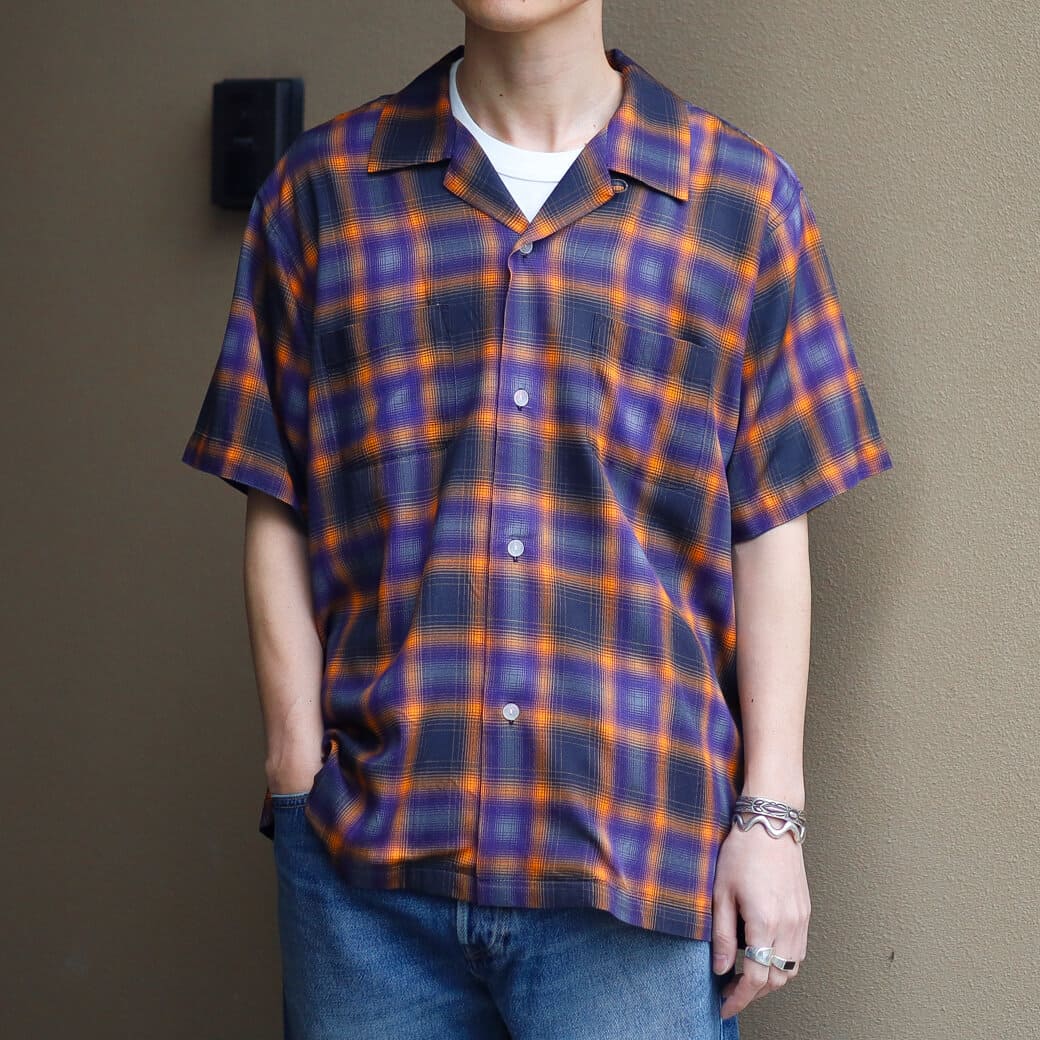 HOUSTON ヒューストン オンブレ チェック 半袖 シャツ