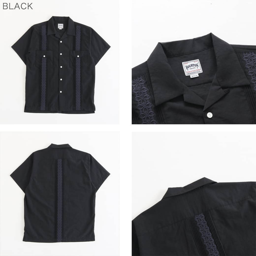 HOUSTON ヒューストン 刺繍キューバシャツ｜BORN FREE ONLINE SHOP