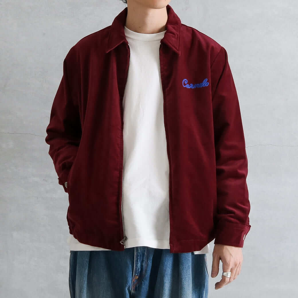 HOUSTON ヒューストン ジャケット M レッド×マスタード メンズ HOUSTON ヒューストン コットン別珍ハリントンジャケット｜BORN FREE