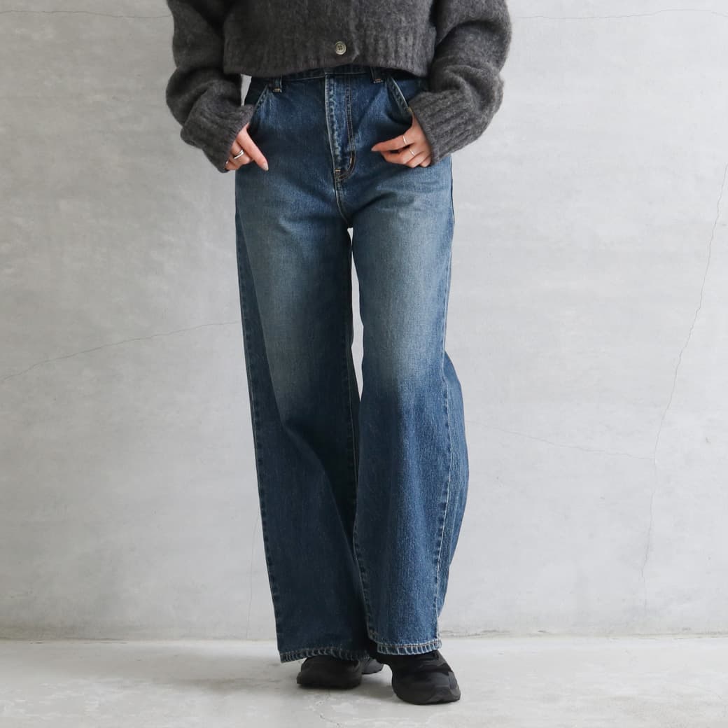 Johnbull ジョンブル ワイドデニムパンツ